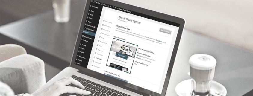Laptop screen displaying website settings page.