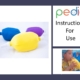 Colorful medical devices with usage instructions.